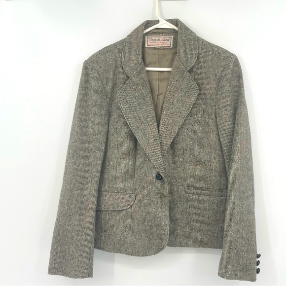 Casa de Lana Vintage Wool Tweed Cardigan Size 13-14 - Picture 1 of 10